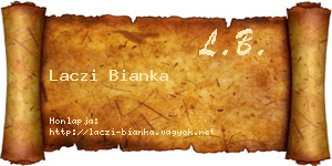 Laczi Bianka névjegykártya